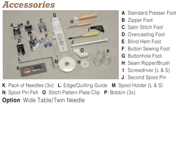 JUKI HZL HT740 -Sewing machine accessories