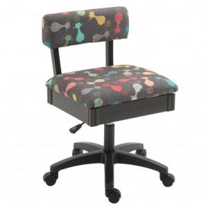Try Out The Baroness Black Hydraulic Sewing Chair!