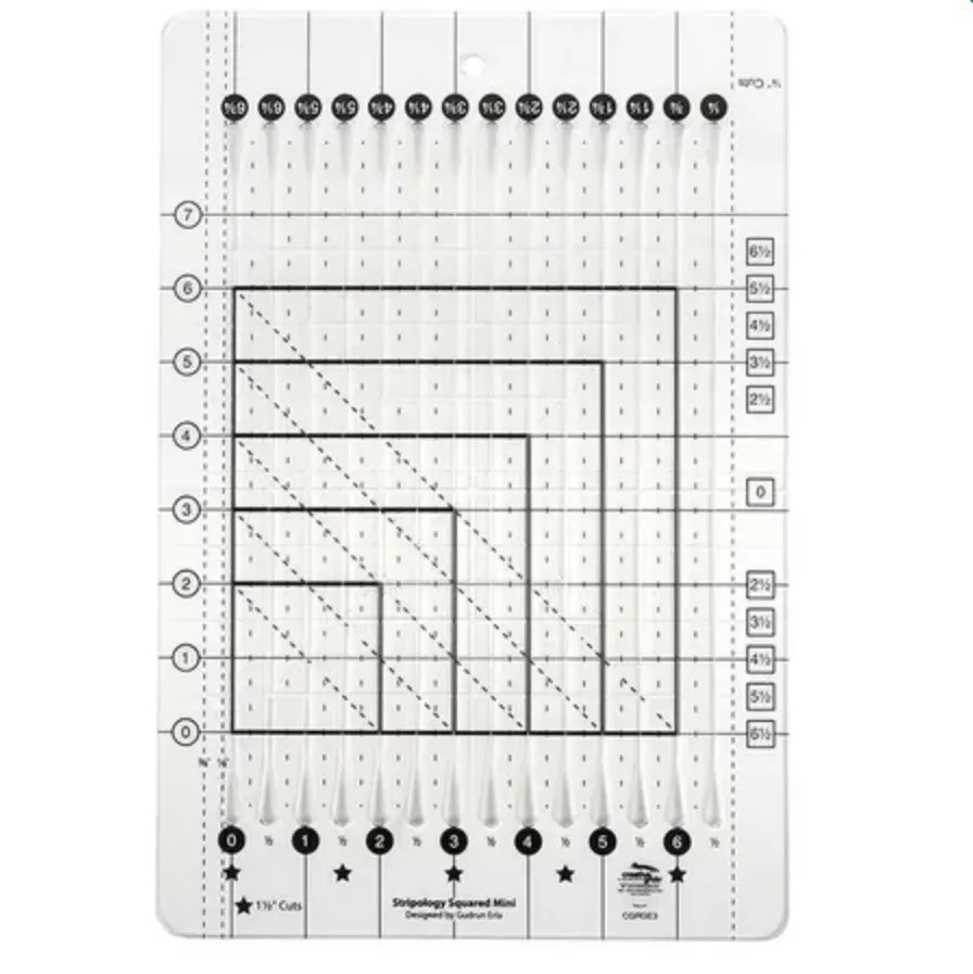 Creative Grids Mini Stripology Squared Ruler Creative Grids - Juki Junkies