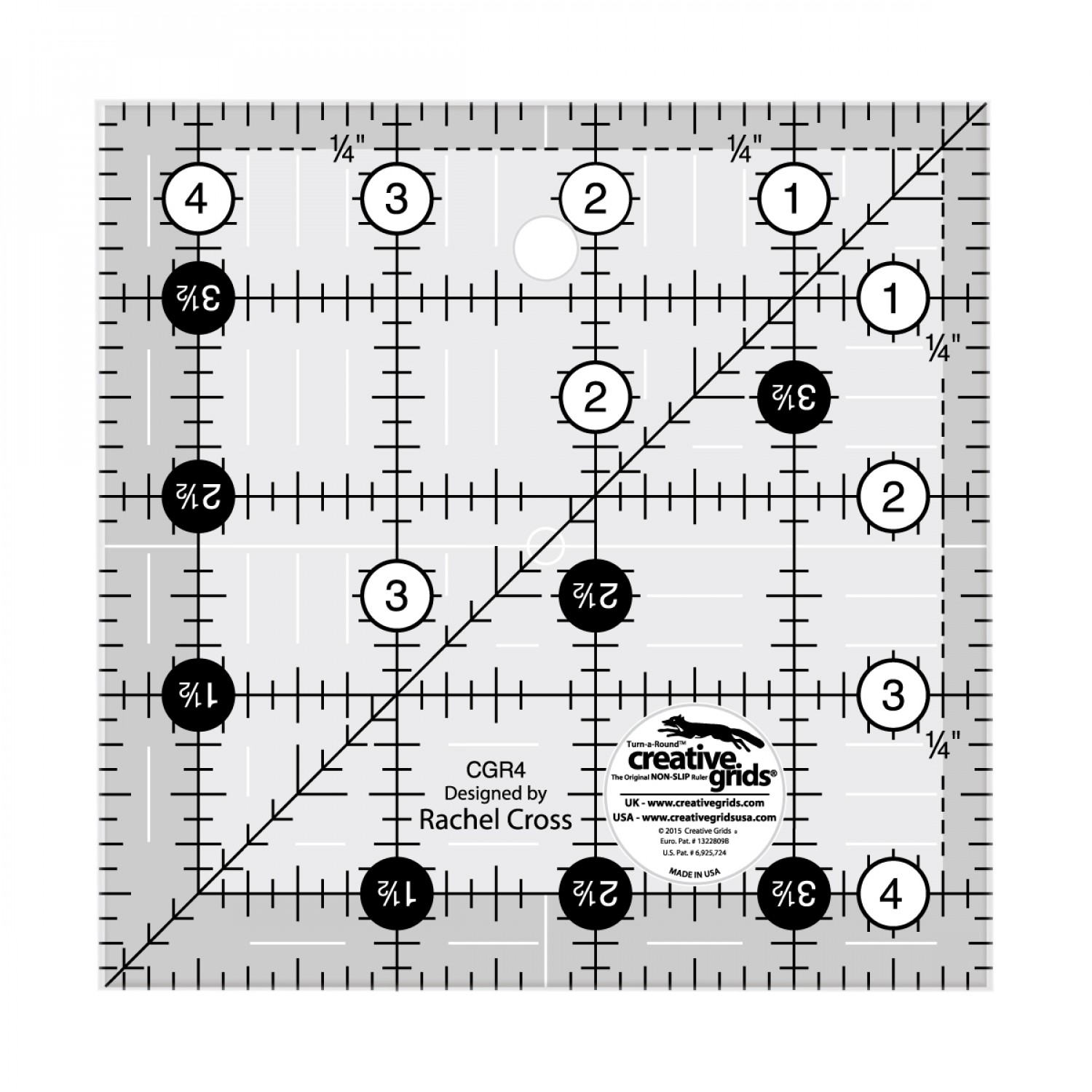 Creative Grids Quilt Ruler Square 10.5 in - Juki Junkies