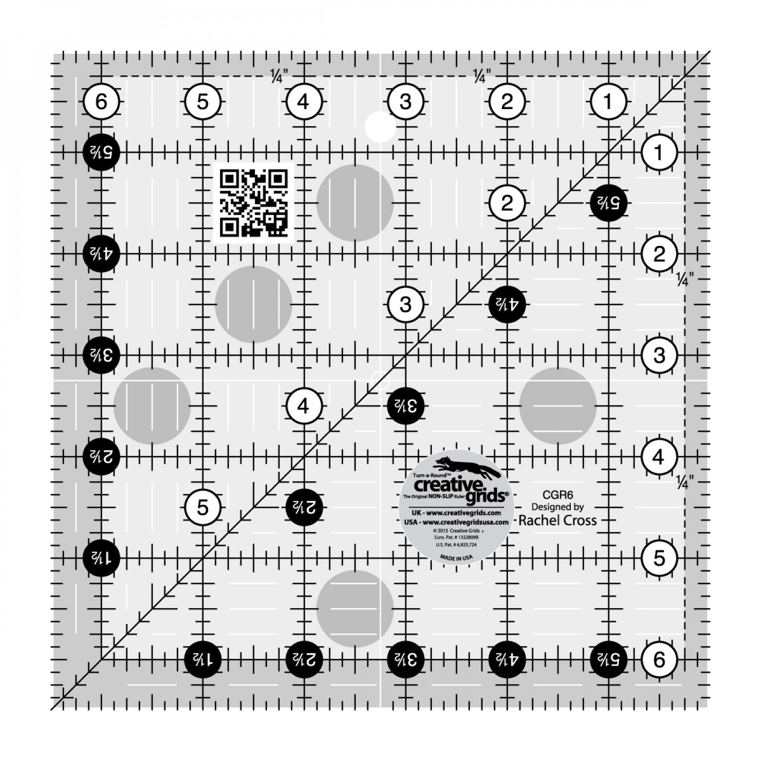 Creative Grids 3 1/2 Square Quilt Ruler