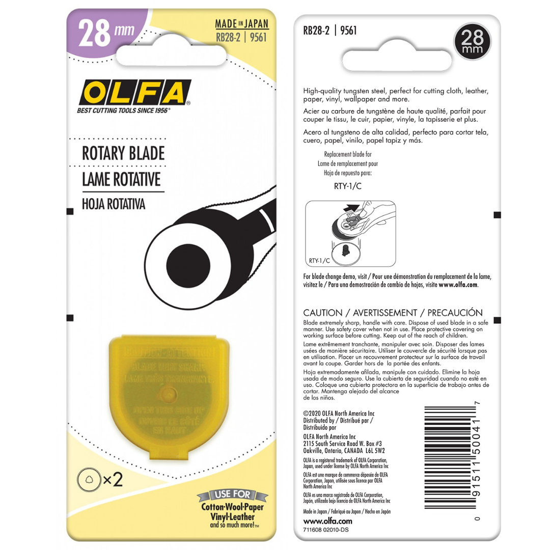 28 Millimetre Olfa Rotary Cutter Blades - Bra-Makers Supply
